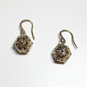 Henri Bendel Crystal Logo Drop Earrings